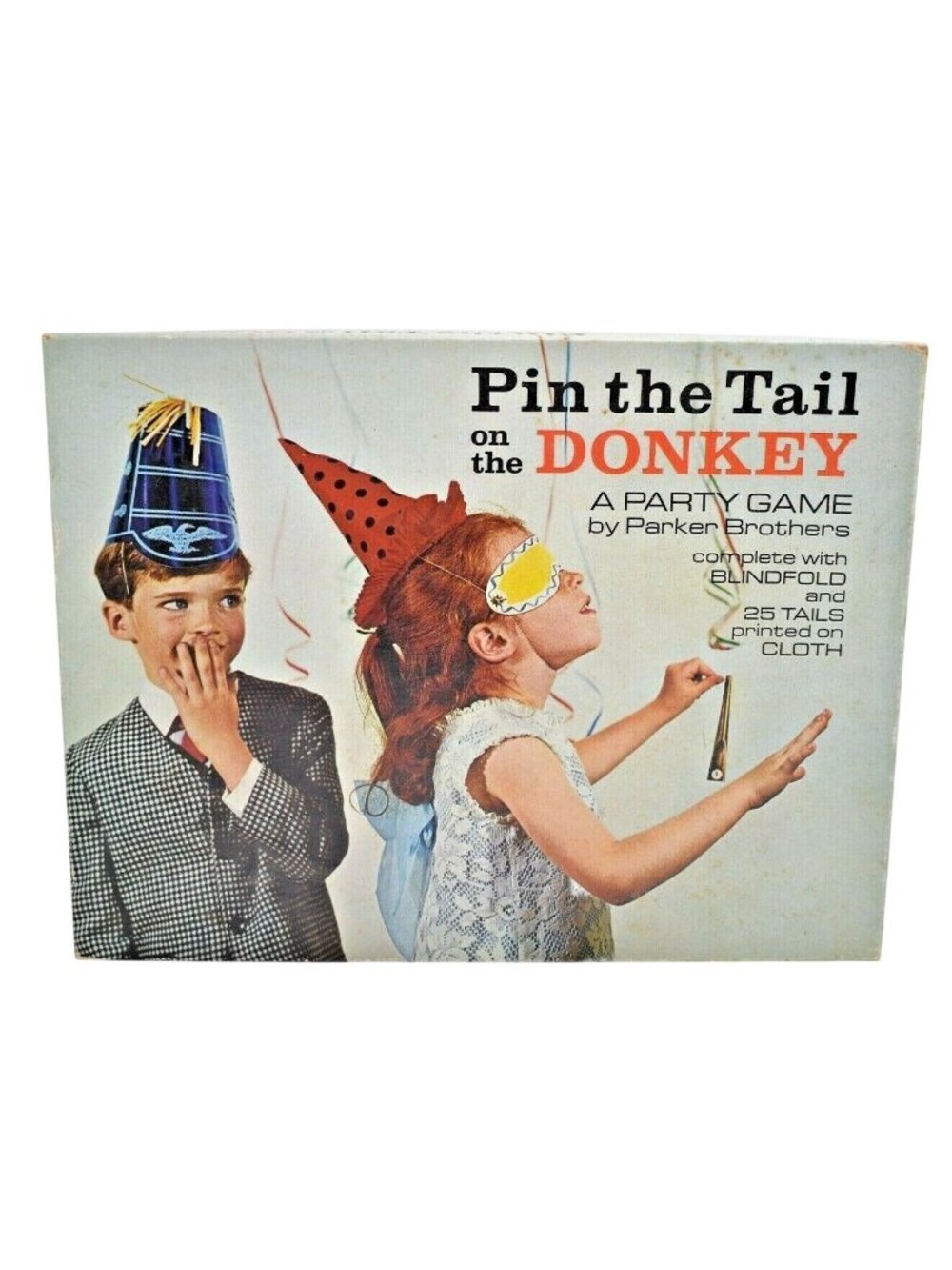 Vintage 1960s Pin The tail On the Donkey Game - Old Games, Kid's Party Game- Chi